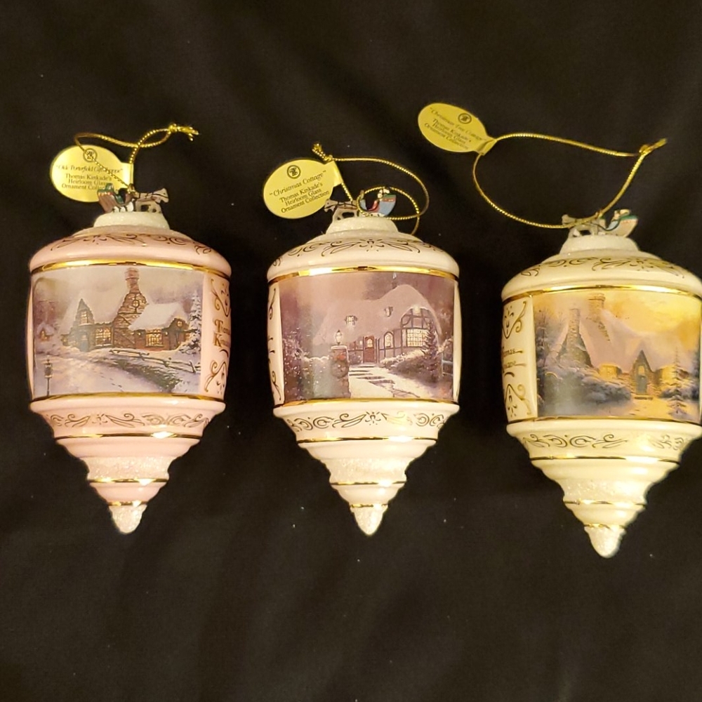 Thomas Kinkade Heirloom Glass Ornaments ser#68415